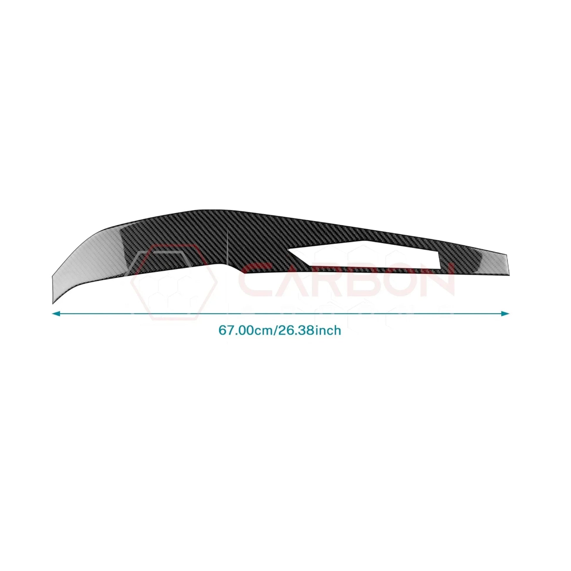 Real Carbon Fiber Dashboard Screen Surround Trim Overlay for 2024+ Ford Mustang