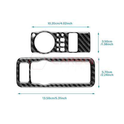 Real Carbon Fiber Headlight Control Trim Overlay for 2024+ Ford Mustang