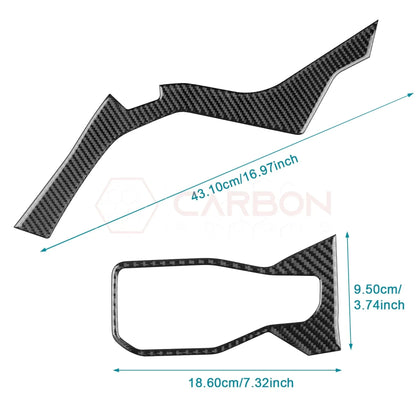 Real Carbon Fiber Driver Side Dashboard Trim Overlays for 2024+ Ford Mustang