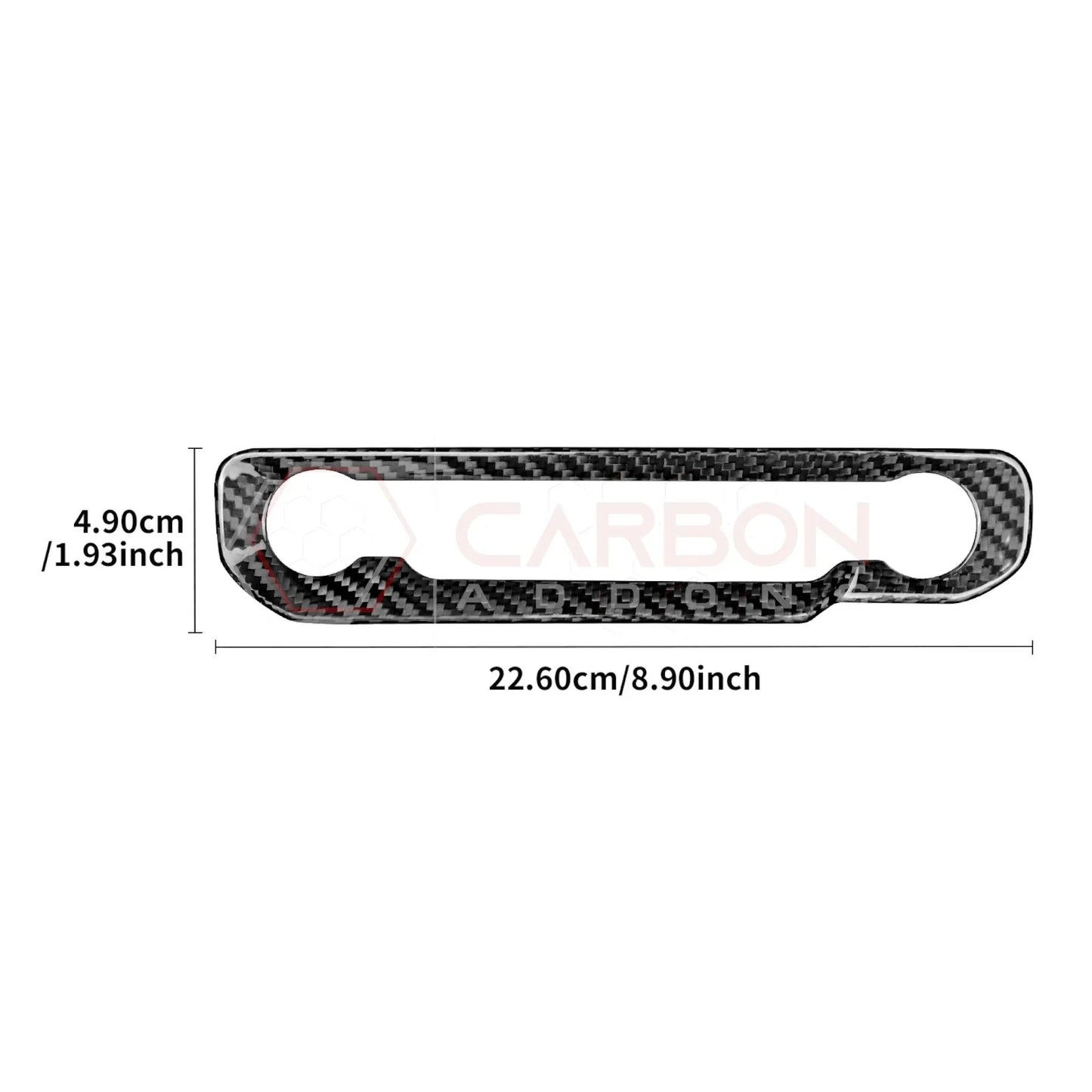 Real Carbon Fiber Radio & Dashboard Control Trim Cover for 2024+ Ford Mustang