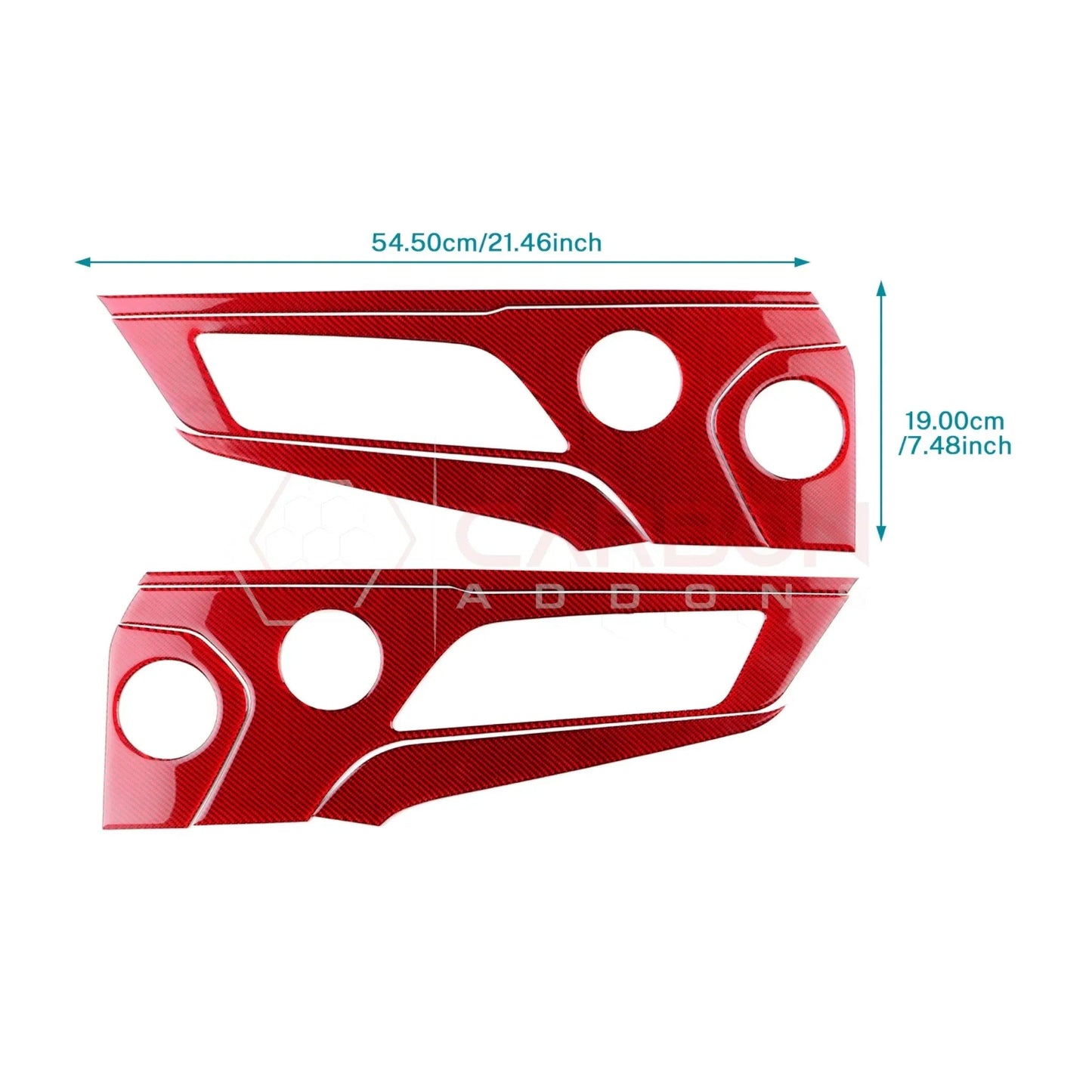 Real Carbon Fiber Door Handle & Speaker Panel Trim Overlay for 2024+ Ford Mustang