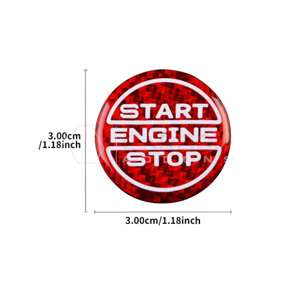 Real Carbon Fiber Start/Stop Button Cover for 2024+ Ford Mustang