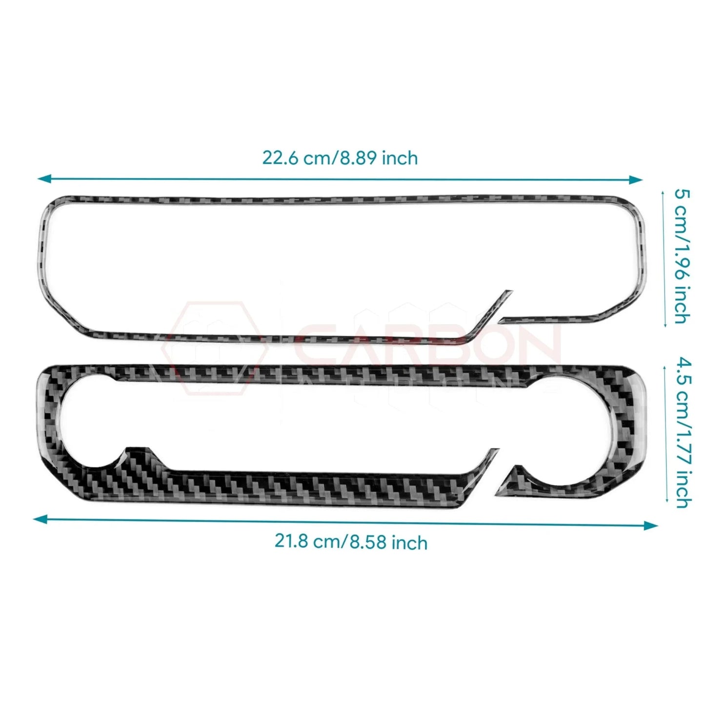 Real Carbon Fiber Start & Control Button Trim Overlay for 2024+ Ford Mustang