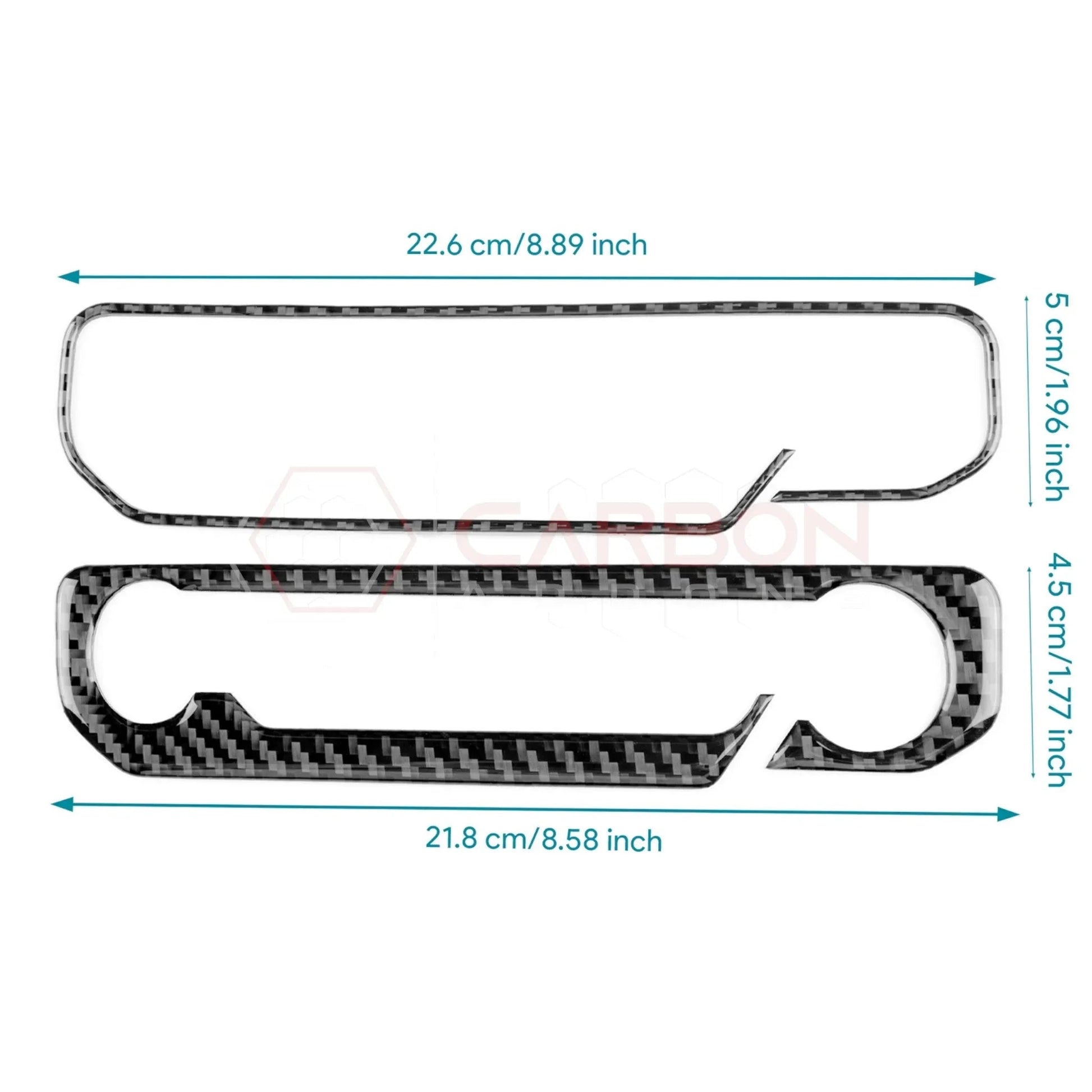 Real Carbon Fiber Start & Control Button Trim Overlay for 2024+ Ford Mustang
