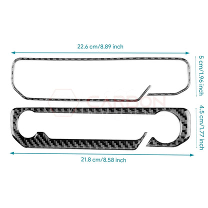 Real Carbon Fiber Start & Control Button Trim Overlay for 2024+ Ford Mustang