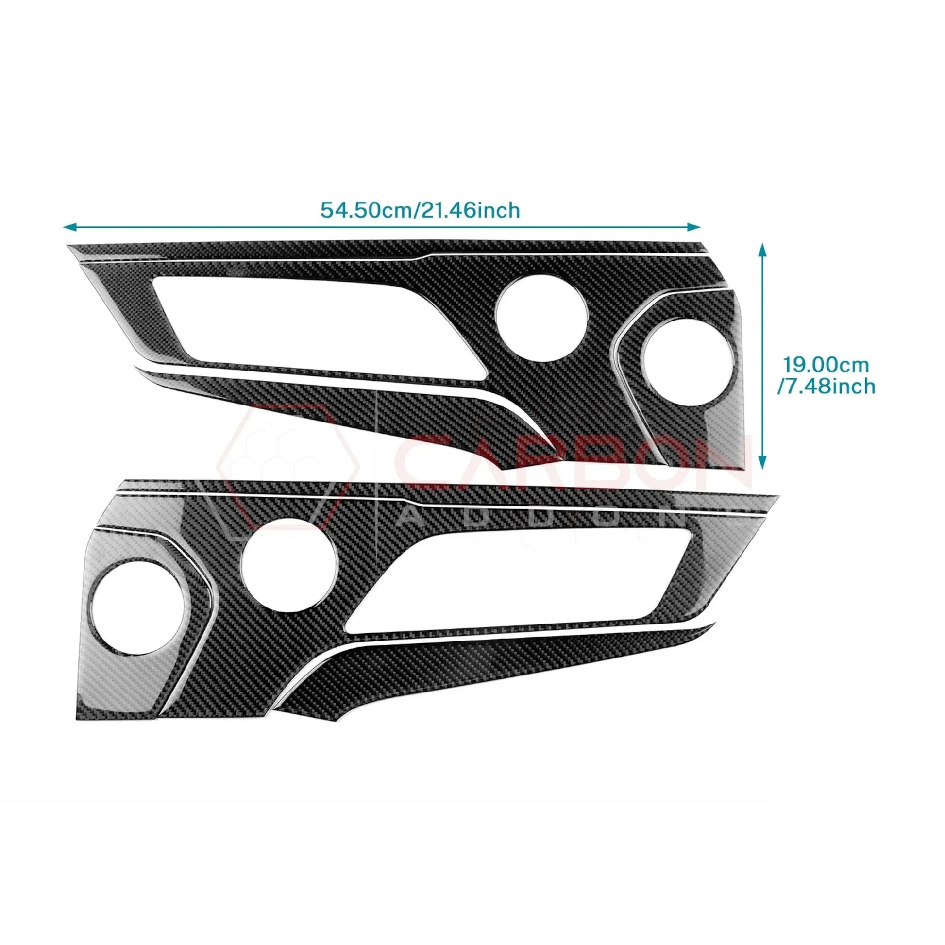Real Carbon Fiber Door Handle & Speaker Panel Trim Overlay for 2024+ Ford Mustang