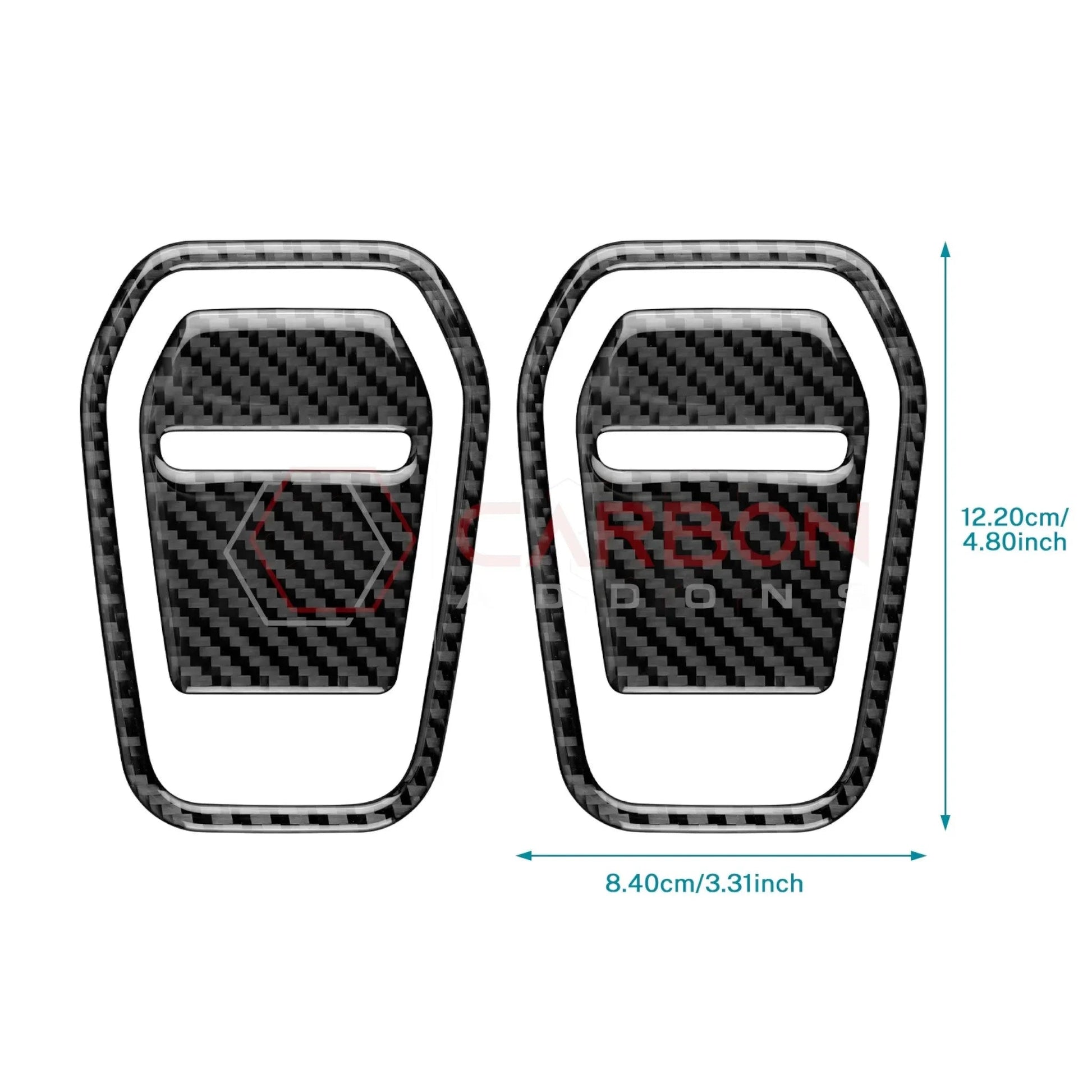 Real Carbon Fiber Front Seat Recliner Overlay for 2024+ Ford Mustang