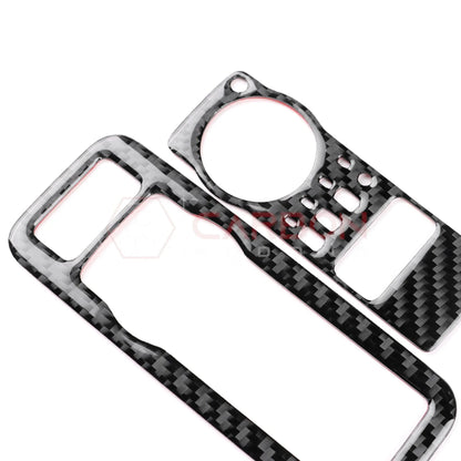 Real Carbon Fiber Headlight Control Trim Overlay for 2024+ Ford Mustang