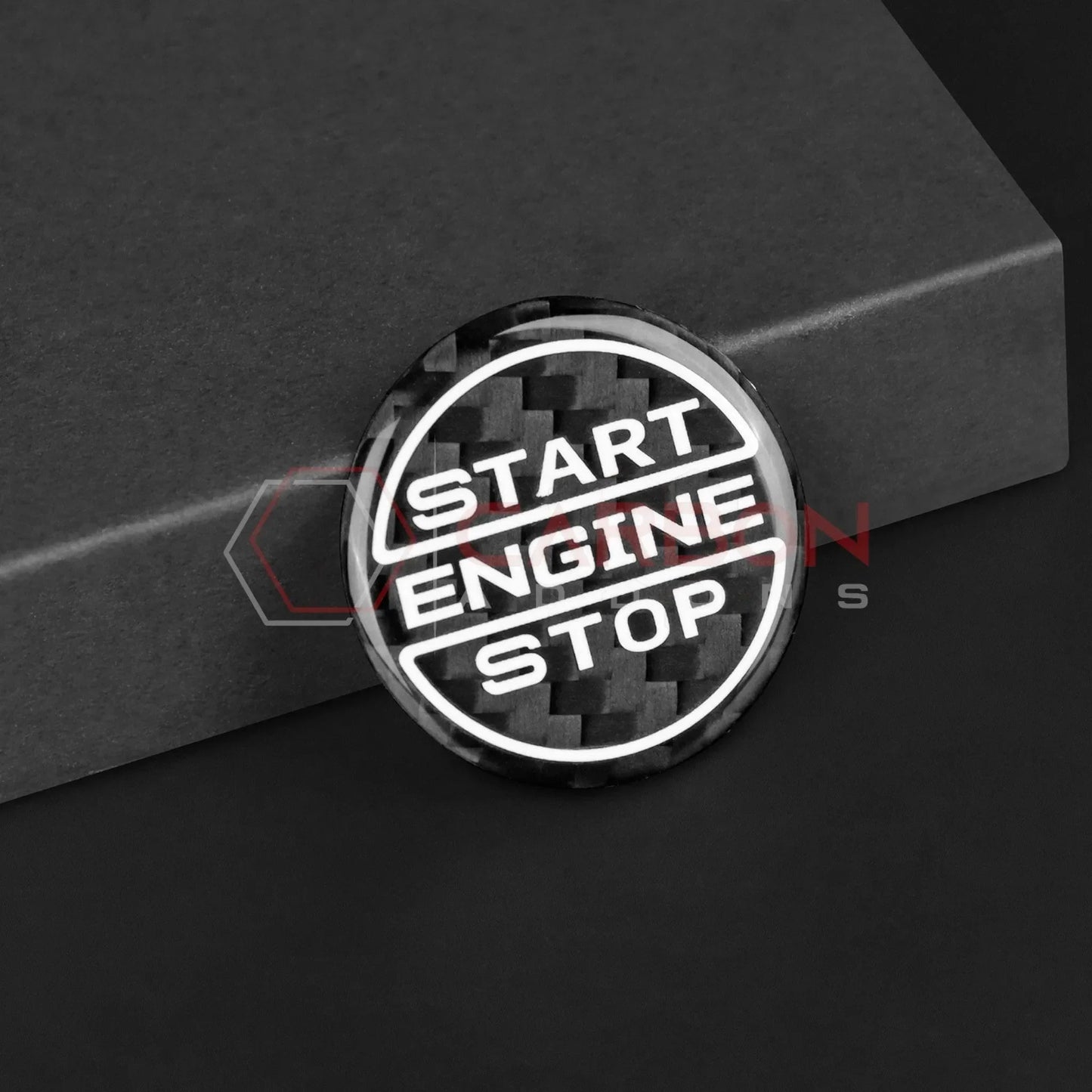 Real Carbon Fiber Start/Stop Button Cover for 2024+ Ford Mustang
