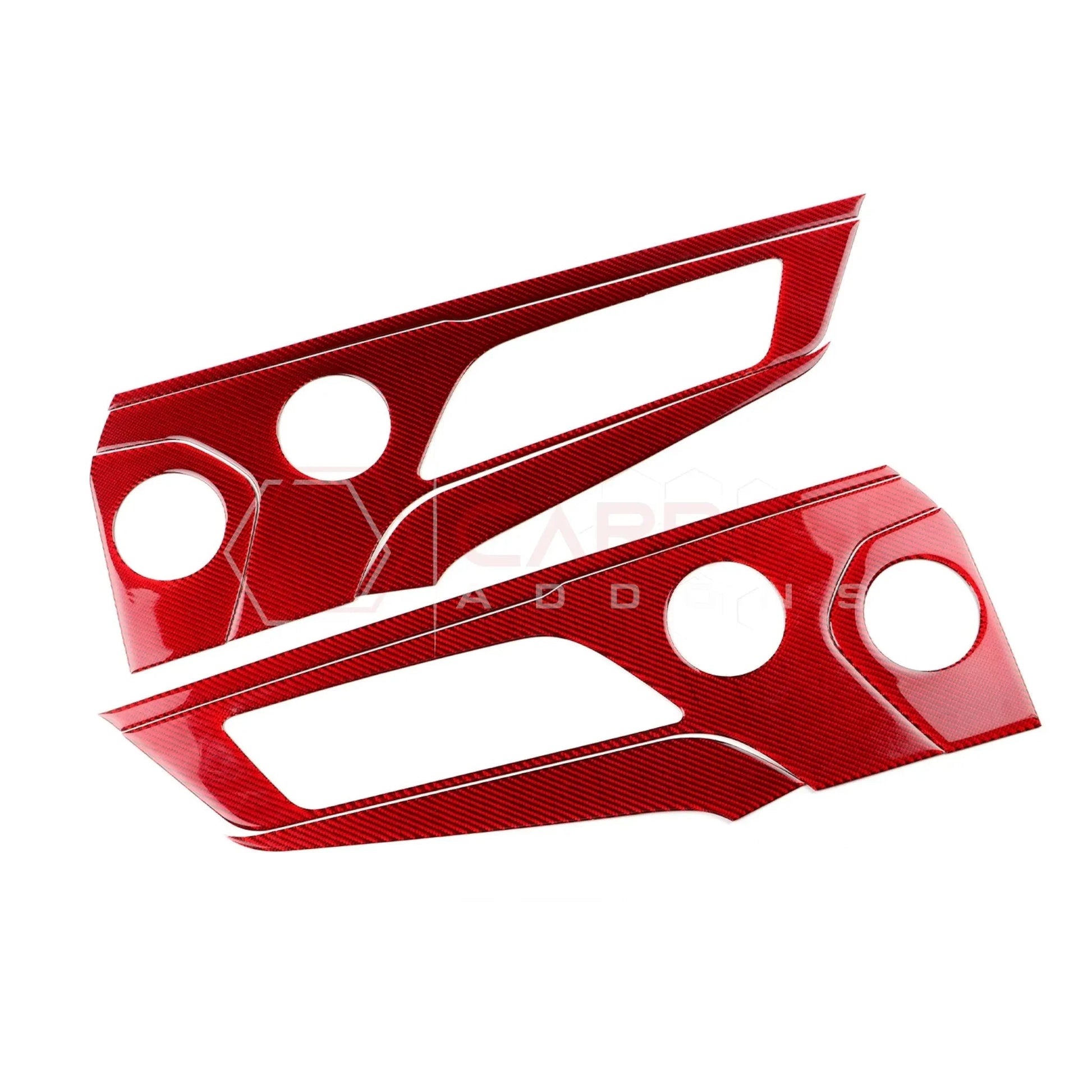 Real Carbon Fiber Door Handle & Speaker Panel Trim Overlay for 2024+ Ford Mustang