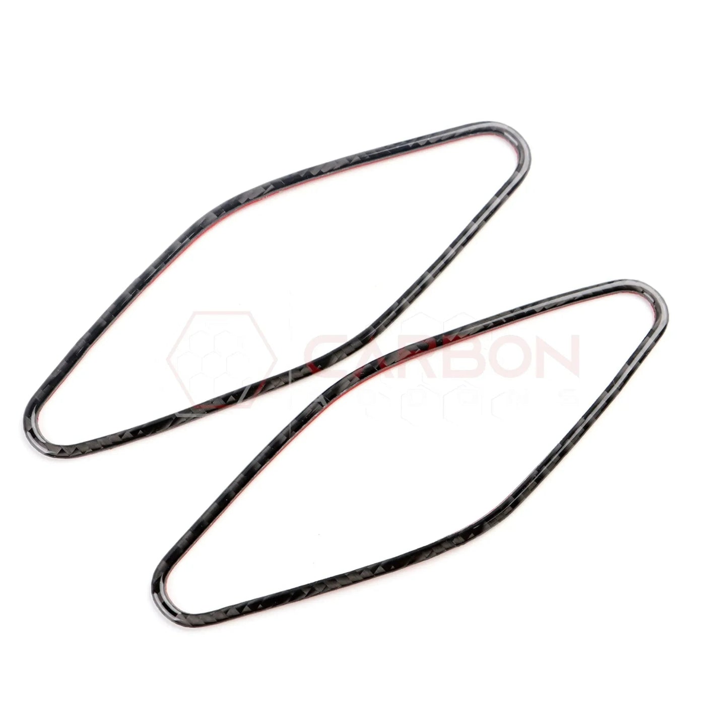 Real Carbon Fiber A-Pillar Speaker Trim Overlays for 2024+ Ford Mustang