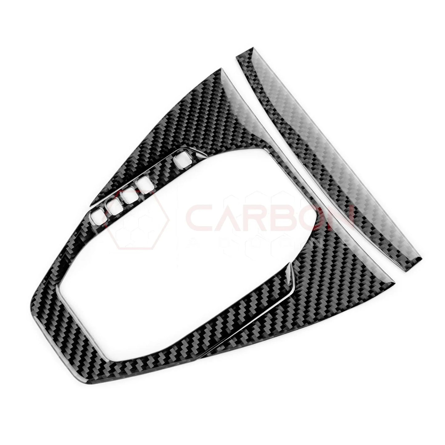Real Carbon Fiber Gear Shifter Trim Overlay for 2024+ Ford Mustang