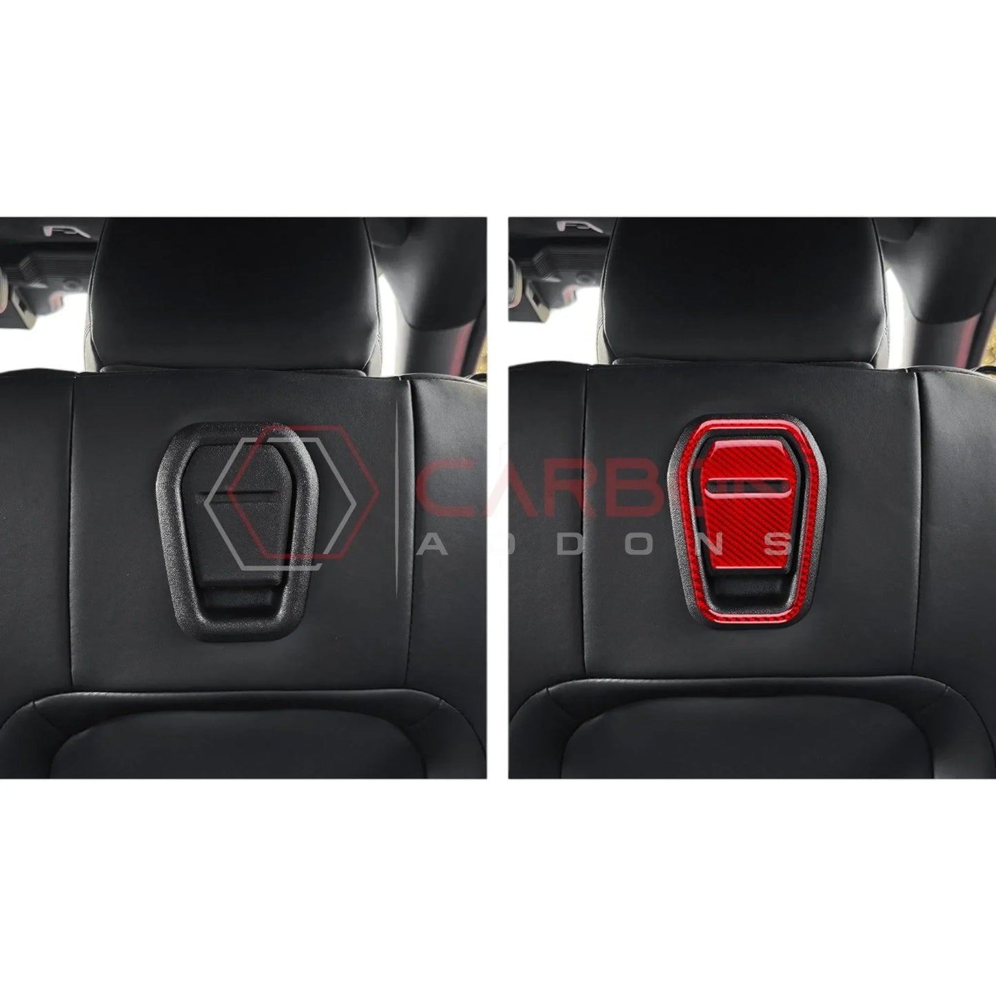 Real Carbon Fiber Front Seat Recliner Overlay for 2024+ Ford Mustang