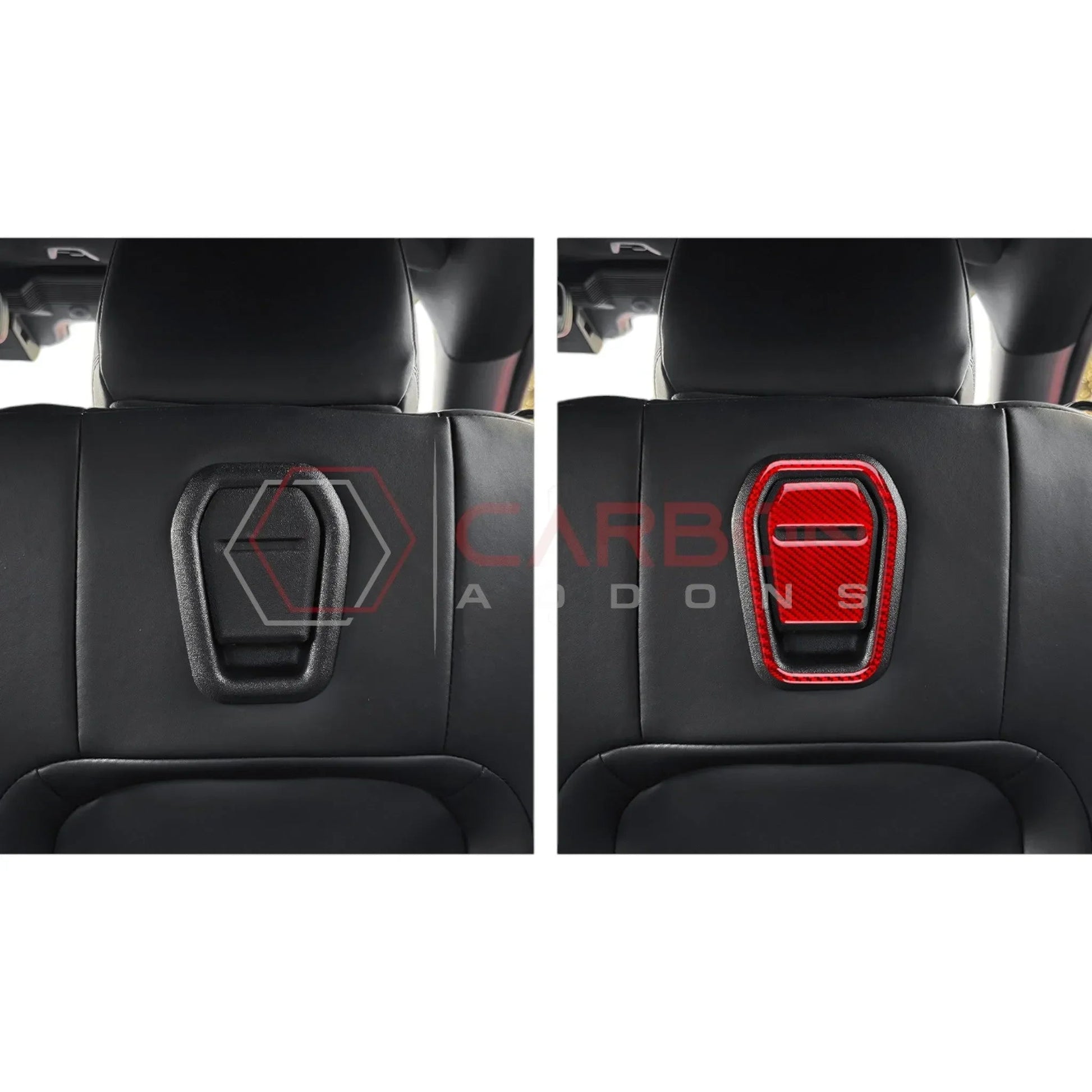 Real Carbon Fiber Front Seat Recliner Overlay for 2024+ Ford Mustang