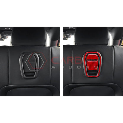 Real Carbon Fiber Front Seat Recliner Overlay for 2024+ Ford Mustang