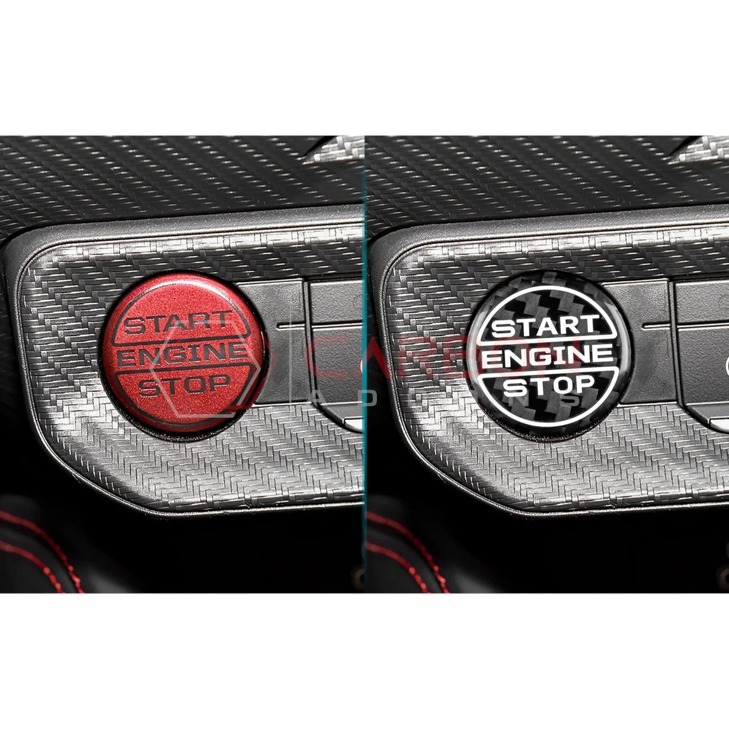 Real Carbon Fiber Start/Stop Button Cover for 2024+ Ford Mustang