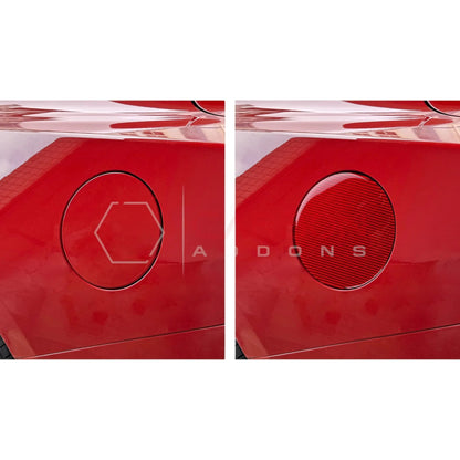 Real Carbon Fiber Fuel Door Overlays for 2024+ Ford Mustang