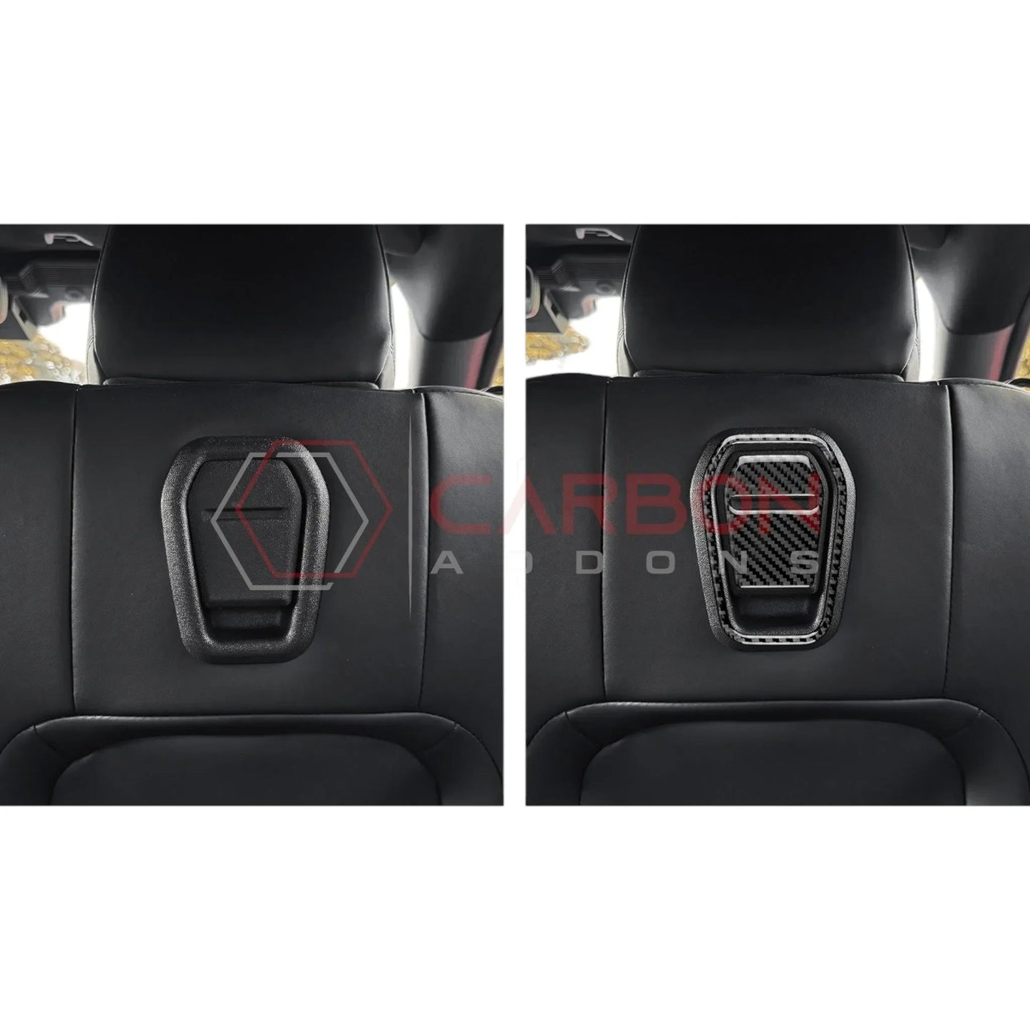 Real Carbon Fiber Front Seat Recliner Overlay for 2024+ Ford Mustang
