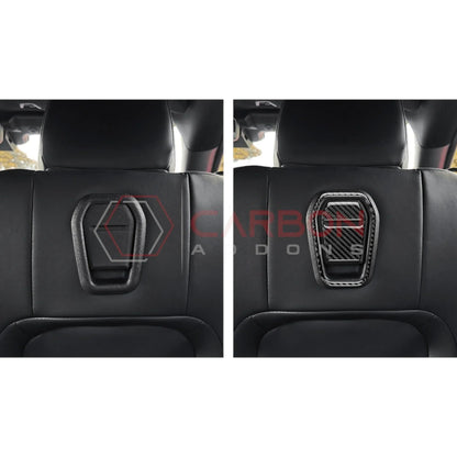 Real Carbon Fiber Front Seat Recliner Overlay for 2024+ Ford Mustang