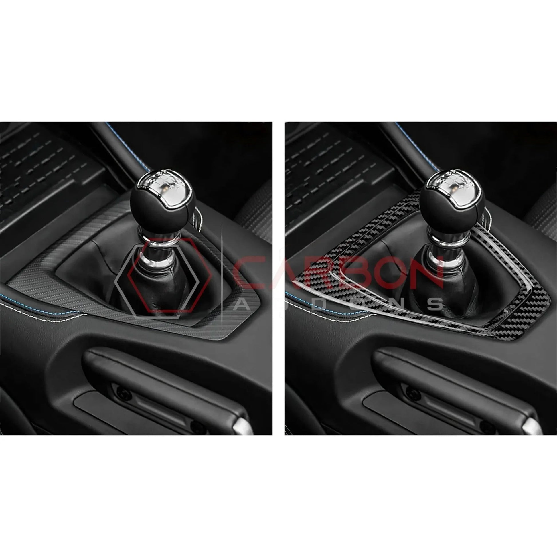 Real Carbon Fiber Gear Shifter Trim Overlay for 2024+ Ford Mustang