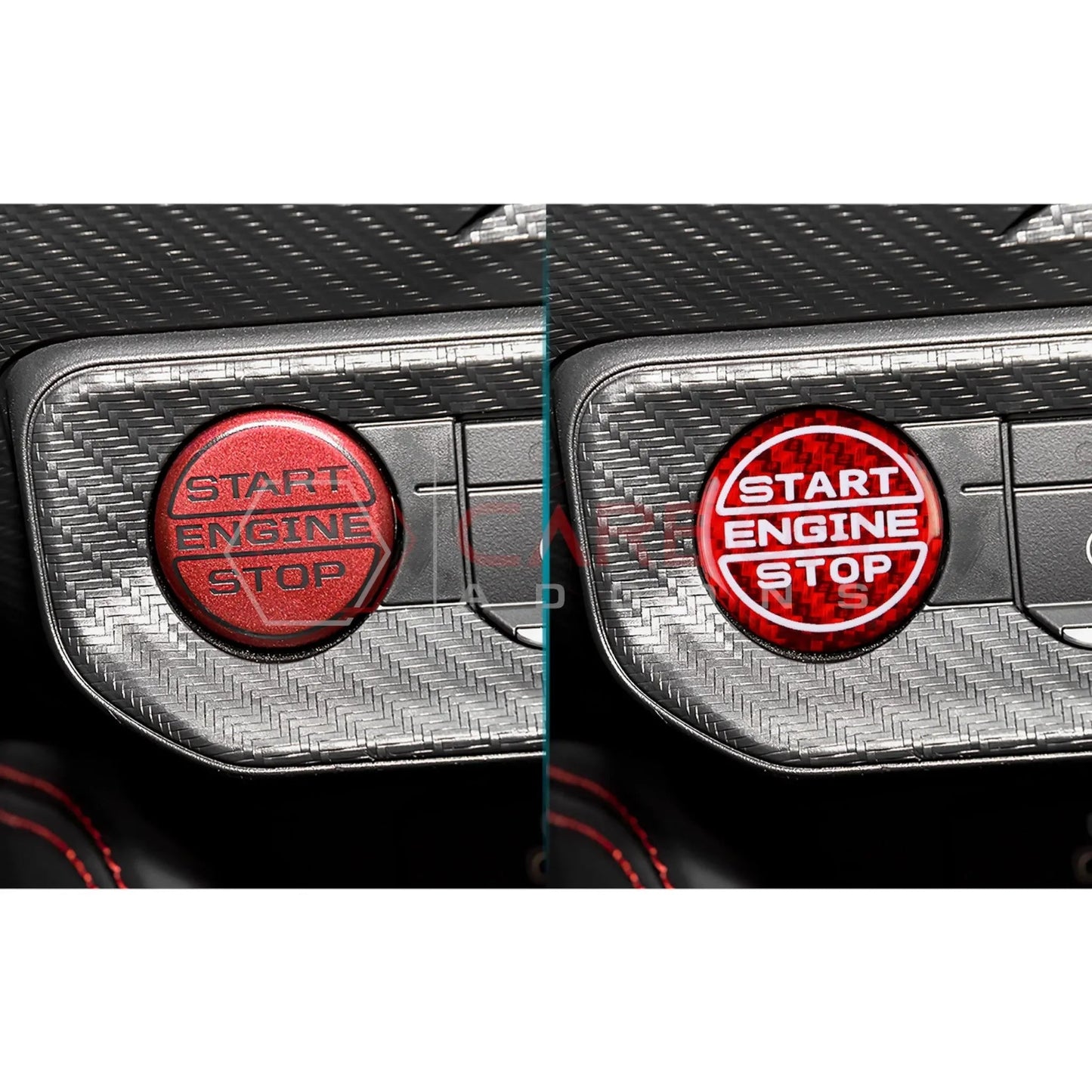 Real Carbon Fiber Start/Stop Button Cover for 2024+ Ford Mustang