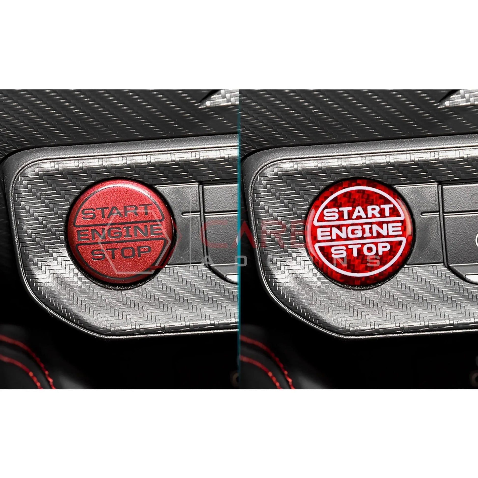 Real Carbon Fiber Start/Stop Button Cover for 2024+ Ford Mustang