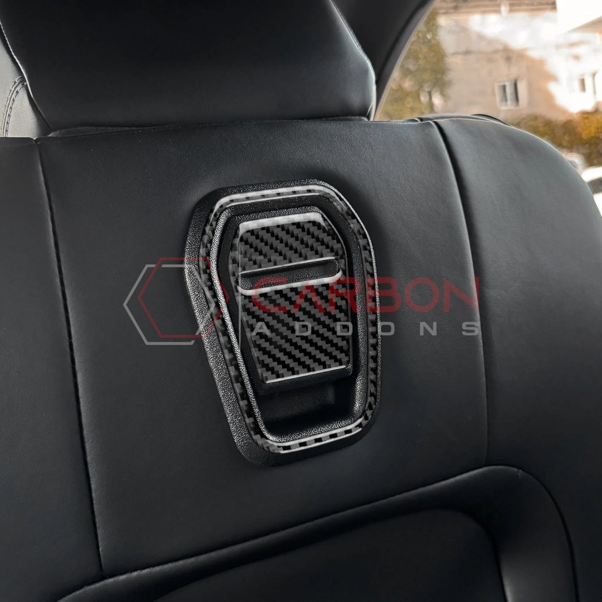 Real Carbon Fiber Front Seat Recliner Overlay for 2024+ Ford Mustang