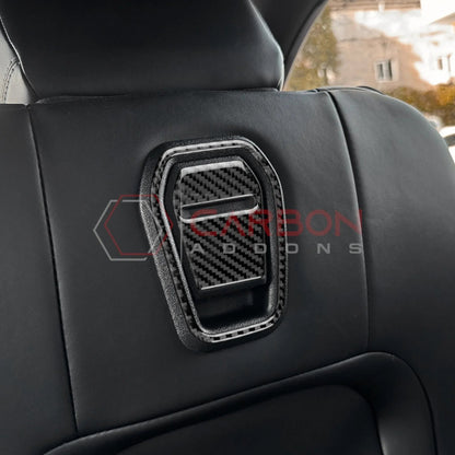 Real Carbon Fiber Front Seat Recliner Overlay for 2024+ Ford Mustang