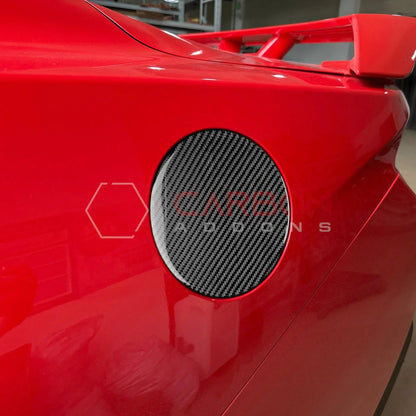 Real Carbon Fiber Fuel Door Overlays for 2024+ Ford Mustang