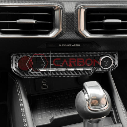 Real Carbon Fiber Start & Control Button Trim Overlay for 2024+ Ford Mustang