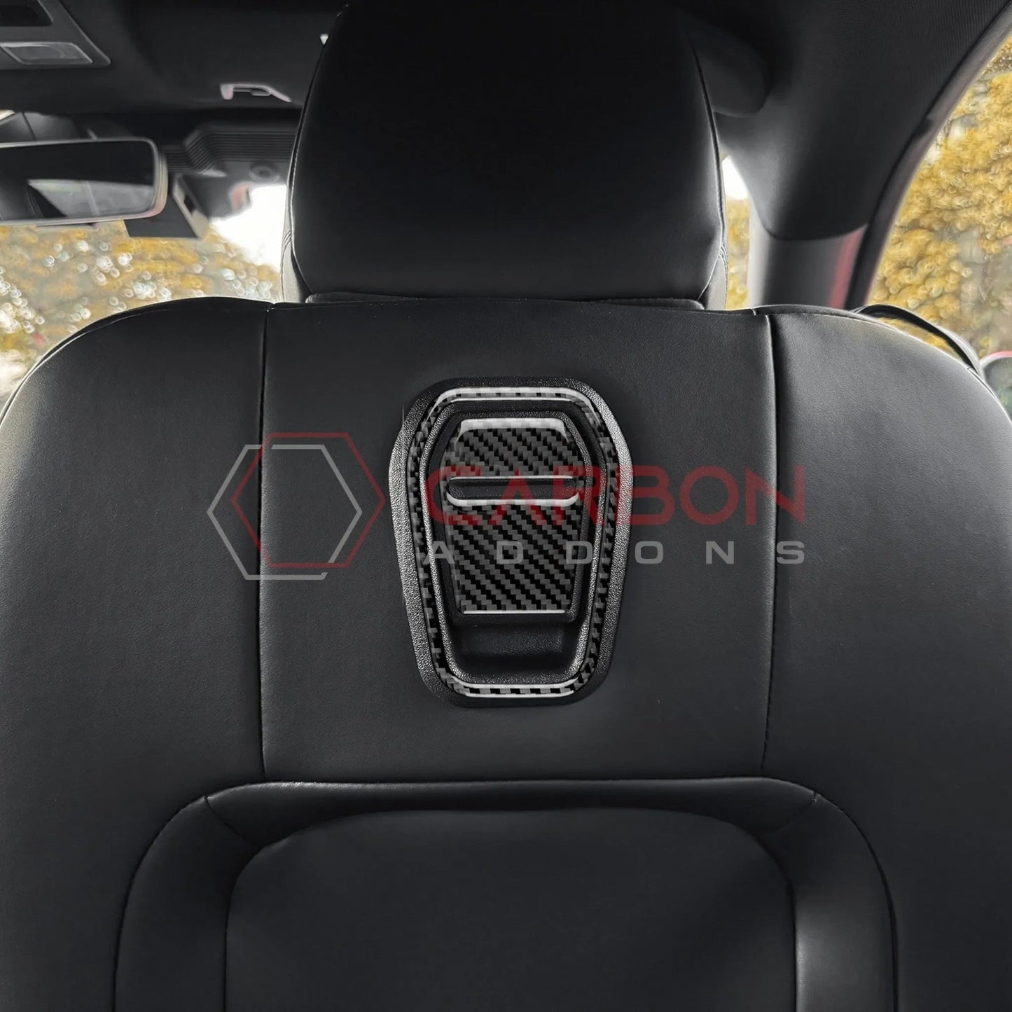 Real Carbon Fiber Front Seat Recliner Overlay for 2024+ Ford Mustang