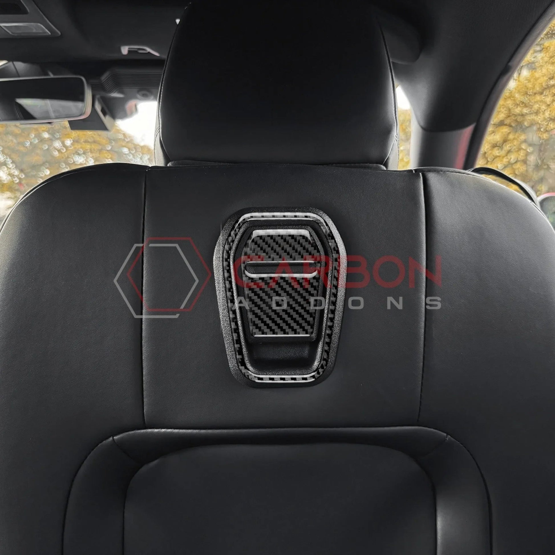 Real Carbon Fiber Front Seat Recliner Overlay for 2024+ Ford Mustang