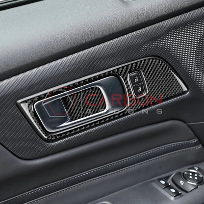2024+ S650 Mustang Real Carbon Interior Door Handle Trim Overlay