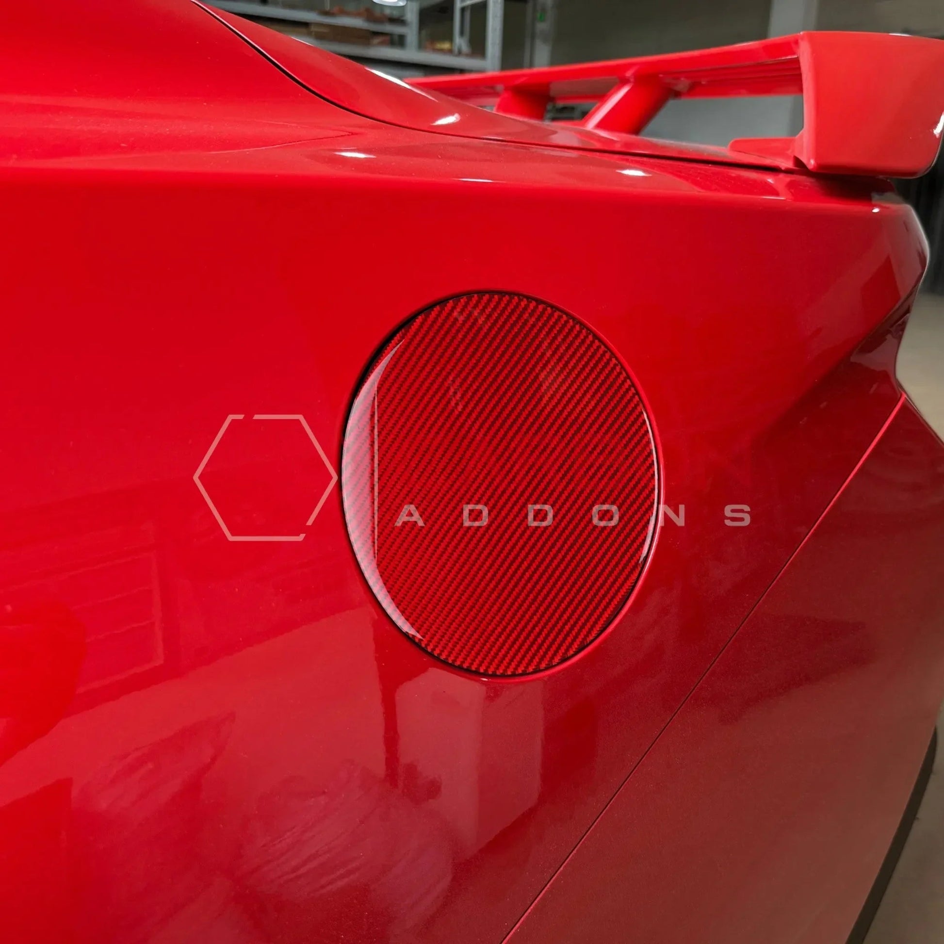 Real Carbon Fiber Fuel Door Overlays for 2024+ Ford Mustang
