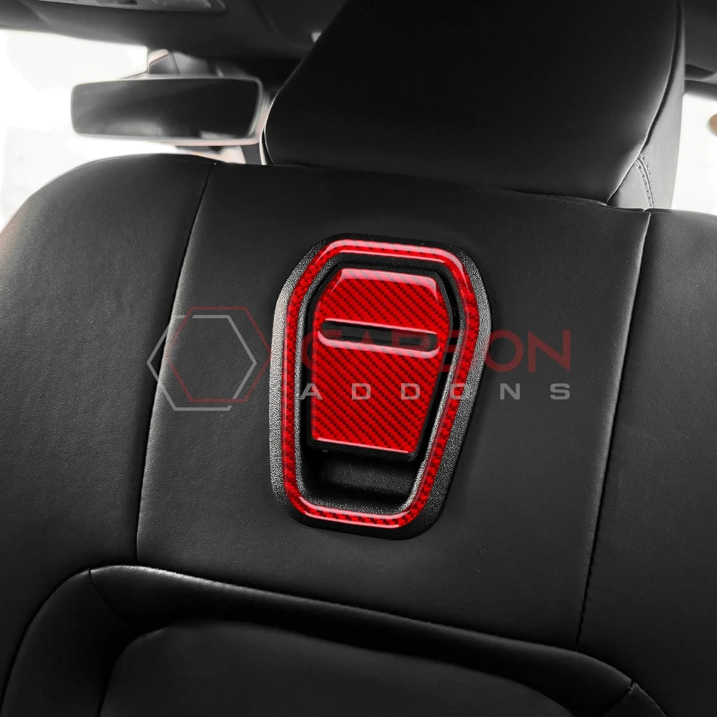 Real Carbon Fiber Front Seat Recliner Overlay for 2024+ Ford Mustang