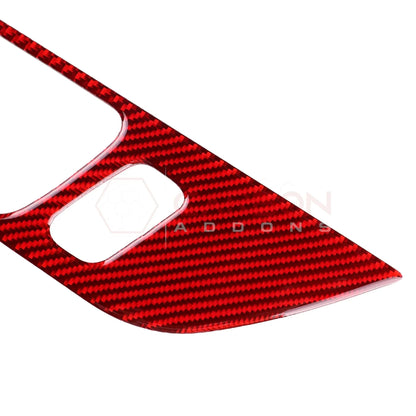 Real Carbon Fiber Interior Door Handle Trim Overlay for 2024+ Ford Mustang
