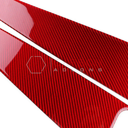 Real Carbon Fiber Lower Door Panel Trim Overlay for 2024+ Ford Mustang