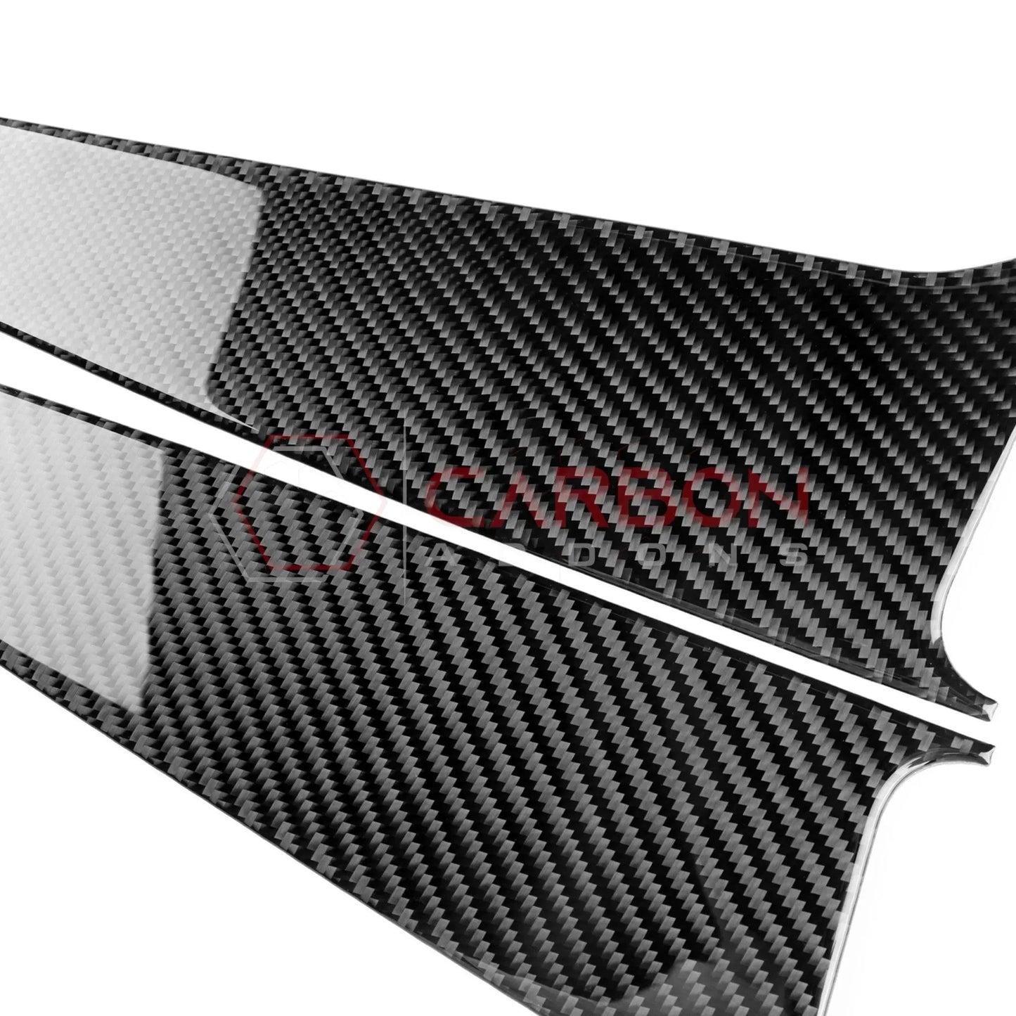 Real Carbon Fiber Lower Door Panel Trim Overlay for 2024+ Ford Mustang