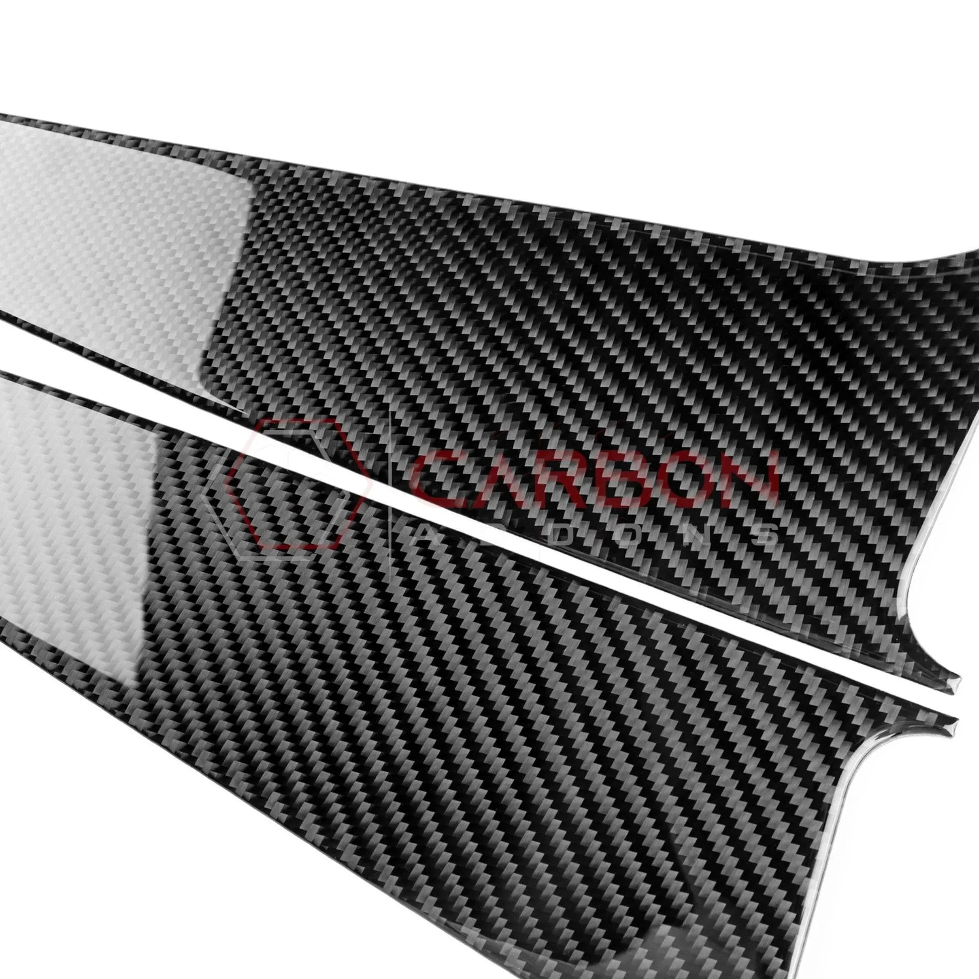 Real Carbon Fiber Lower Door Panel Trim Overlay for 2024+ Ford Mustang