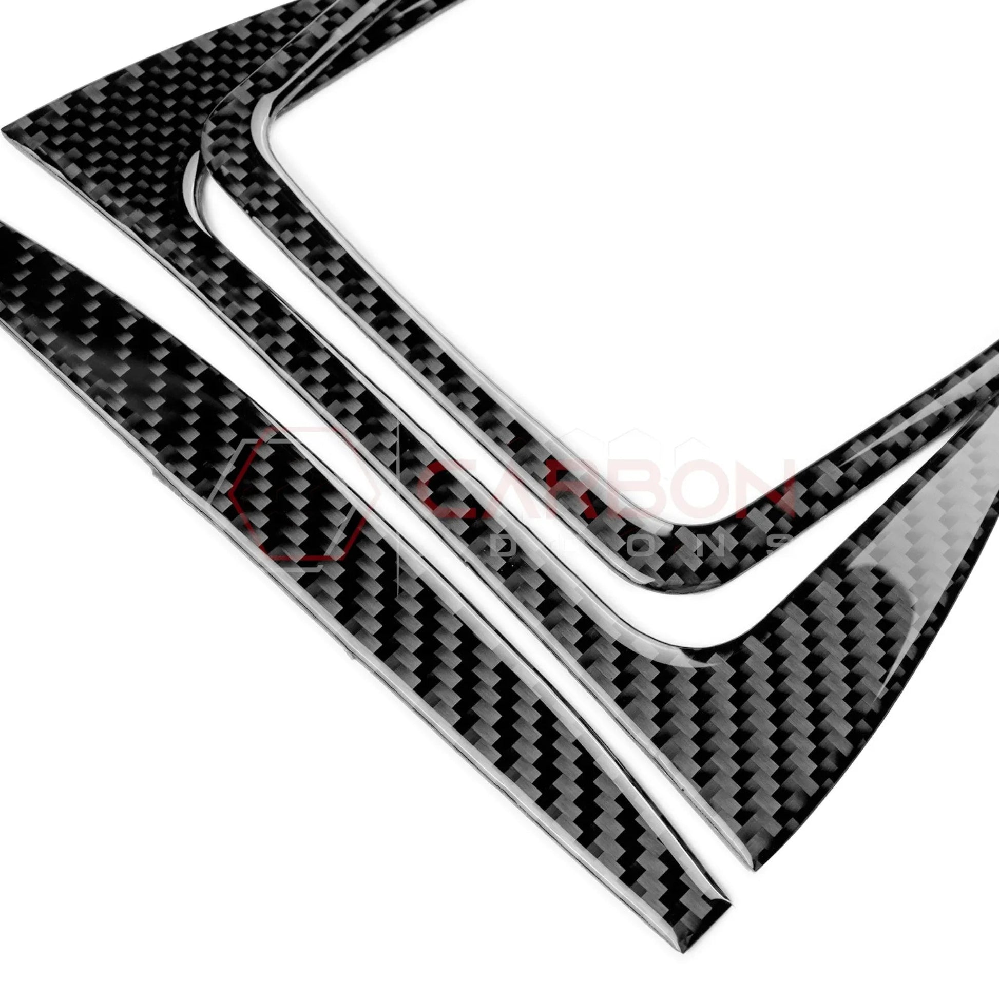 Real Carbon Fiber Gear Shifter Trim Overlay for 2024+ Ford Mustang