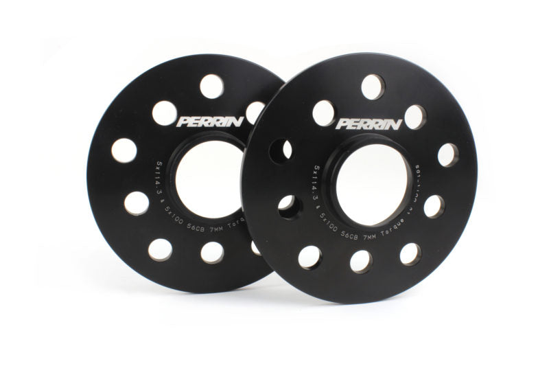 Perrin [15-25 WRX, 05-21 STI, 15-22 Outback/Legacy, 19-22 Forester] 7mm Wheel Spacers Black | PSP-WHL-107BK