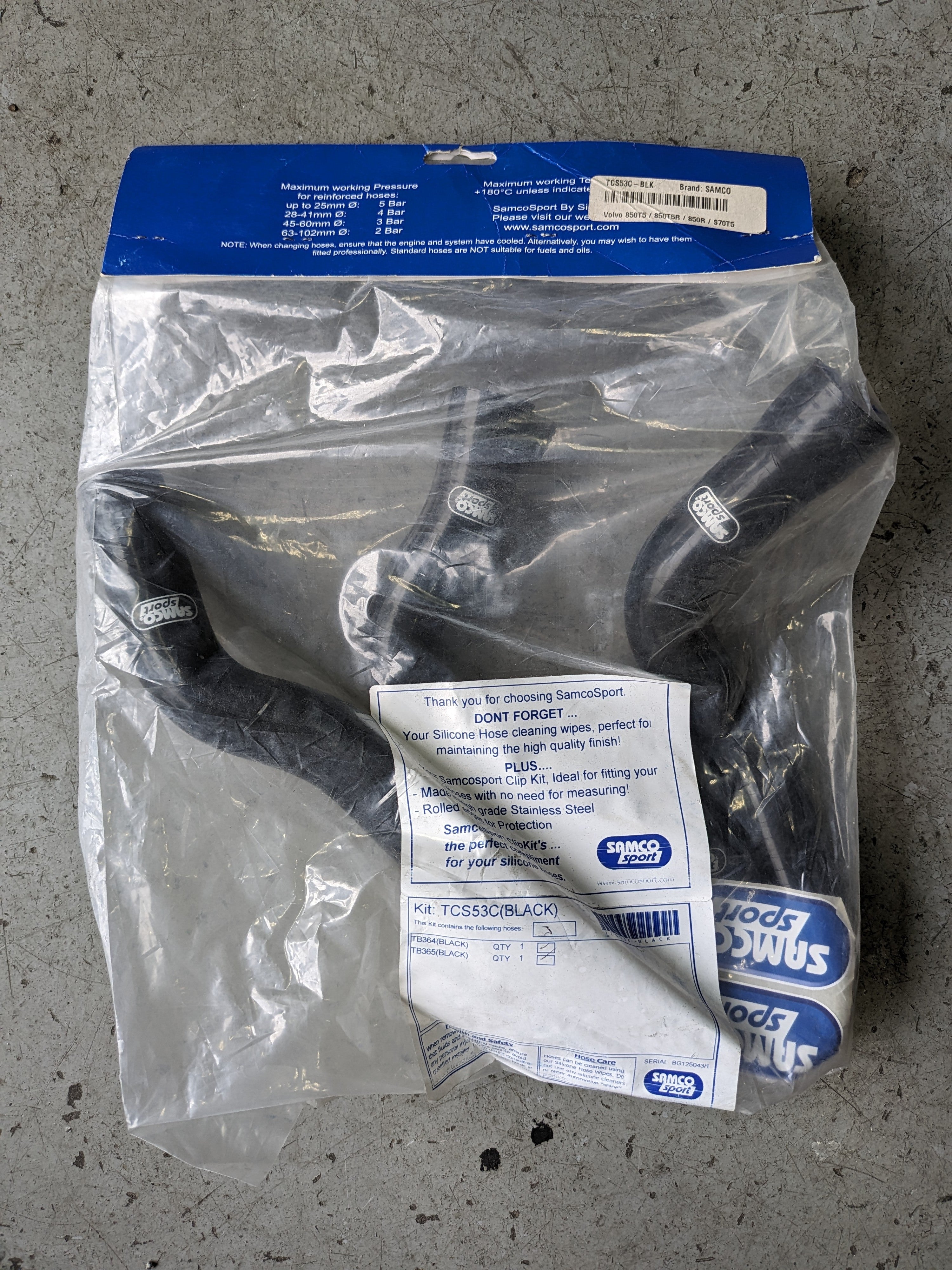 SAMCO Volvo 850T5 / 850T5R / 850R / S70T5 / V70T5 96~ (2) Coolant