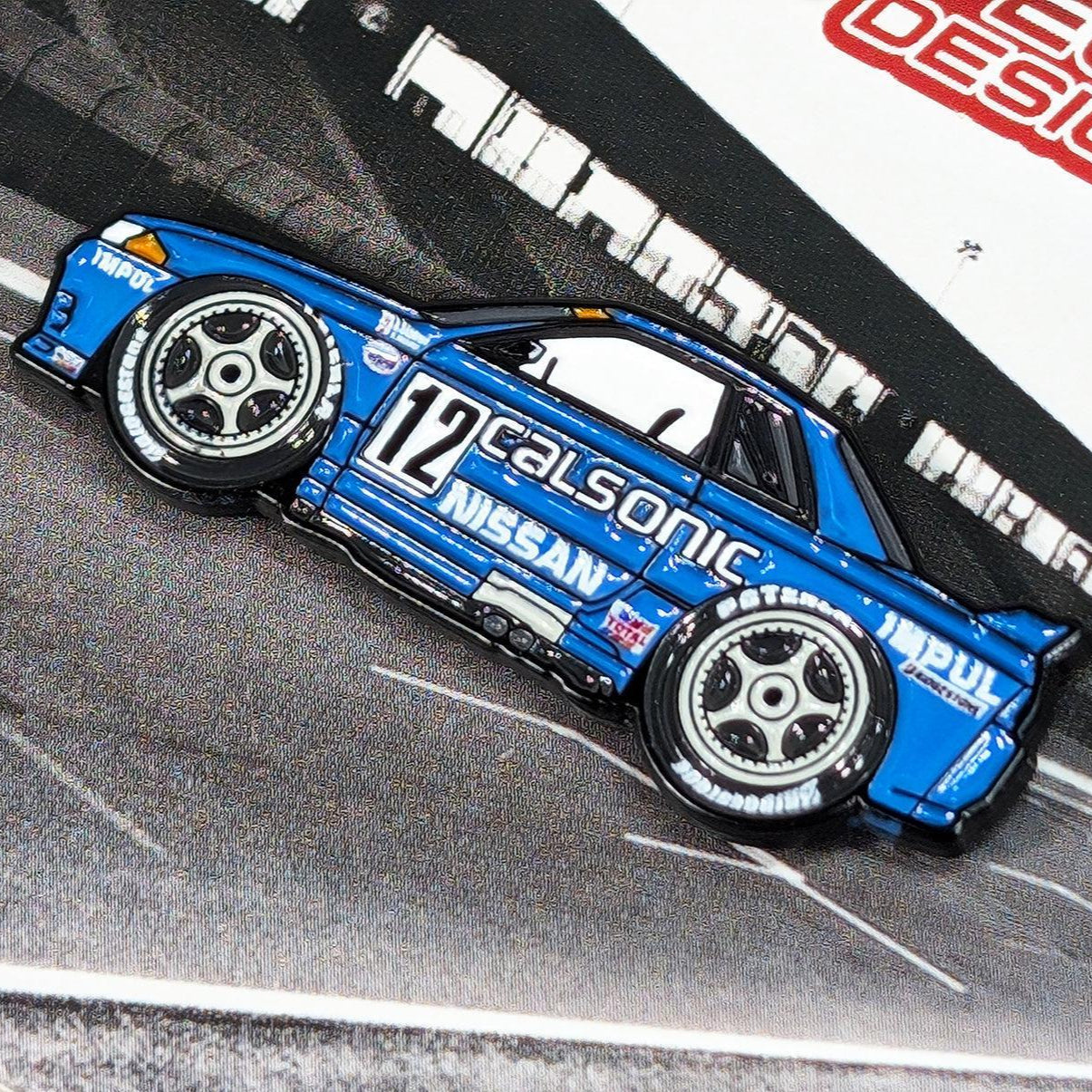 ZSPEC Collector Lapel / Hat Pin - R32 GT-R Calsonic Race Car Homage