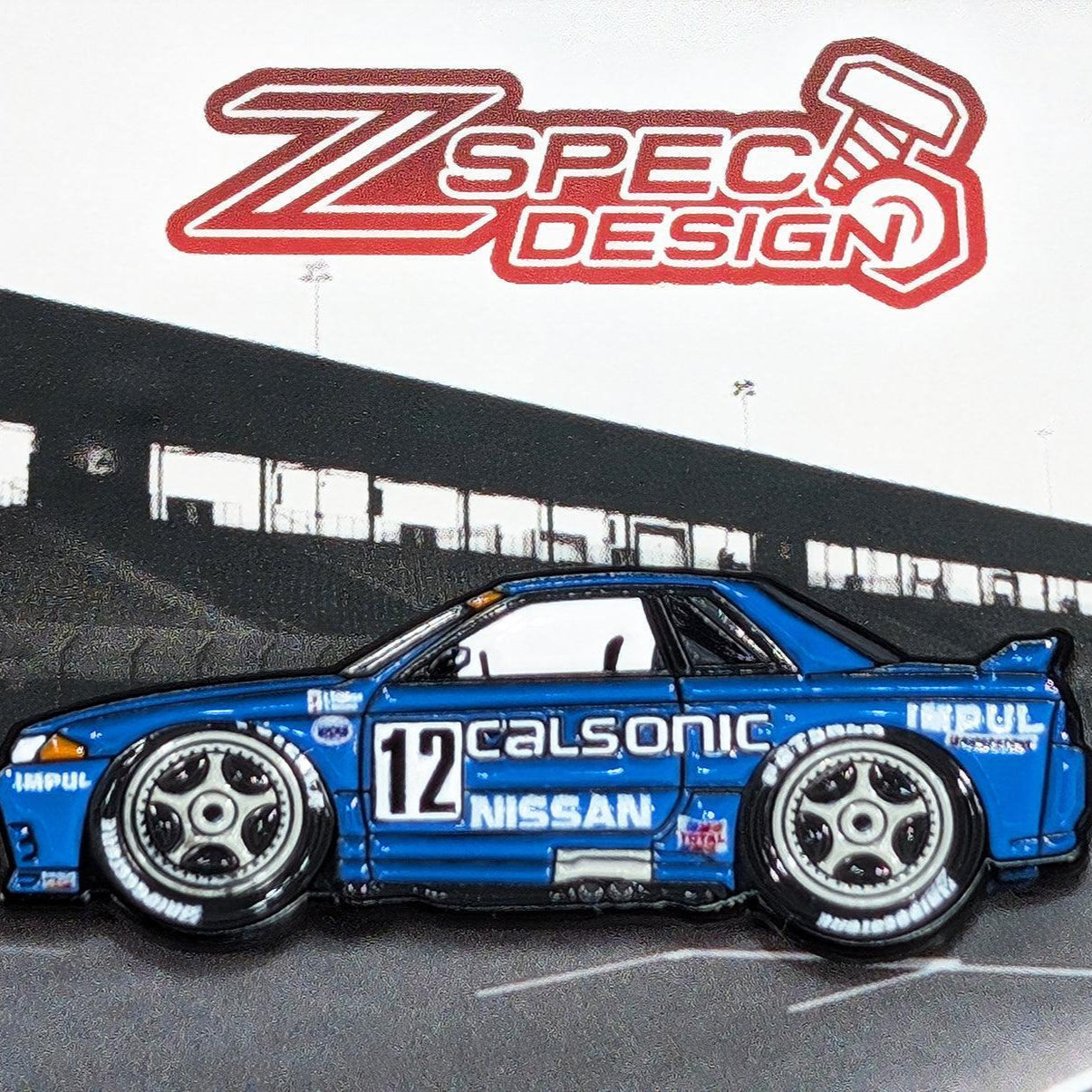 ZSPEC Collector Lapel / Hat Pin - R32 GT-R Calsonic Race Car Homage