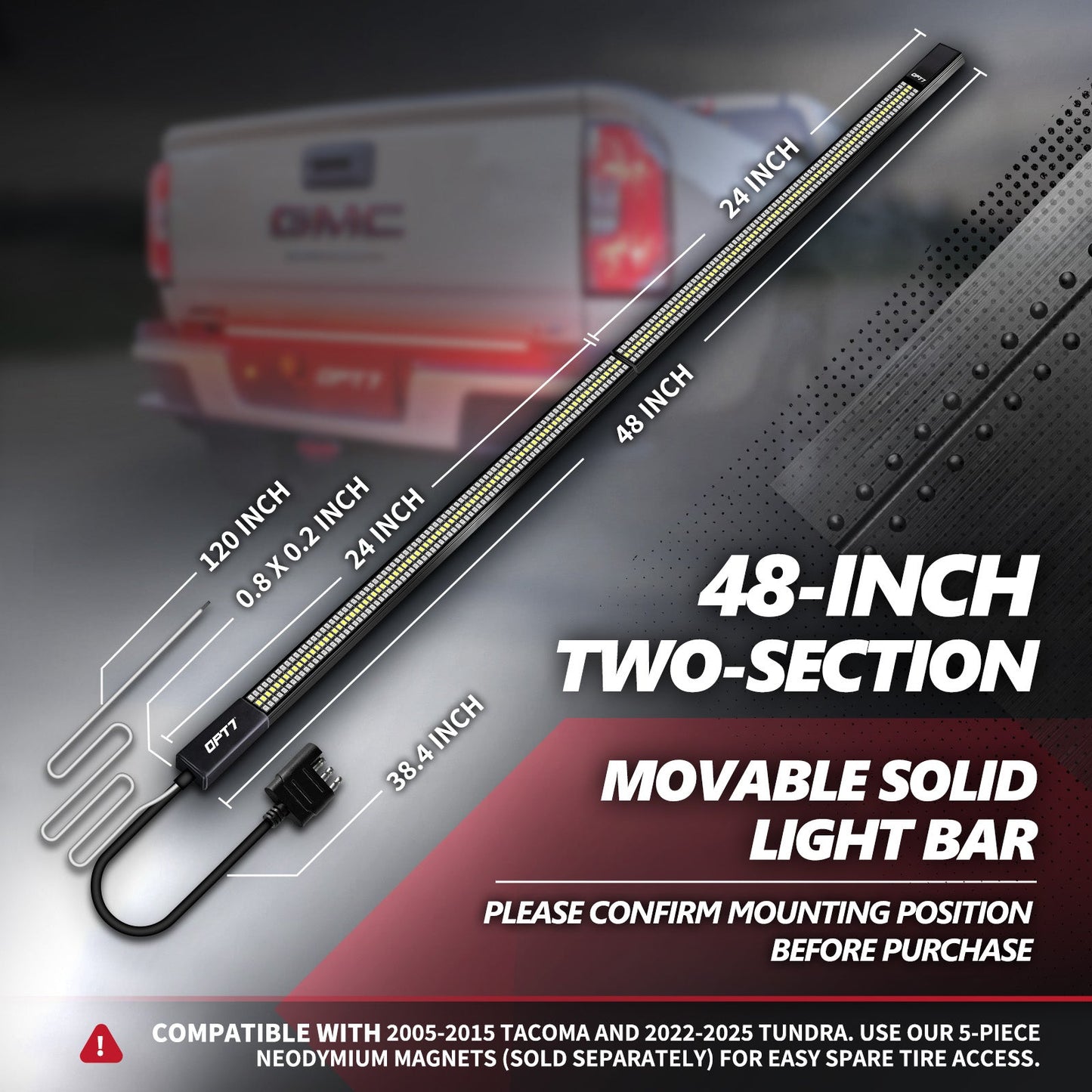 Redline Parlux Triple Row Tailgate Light Bar with Reverse & Sequential Turn Signals