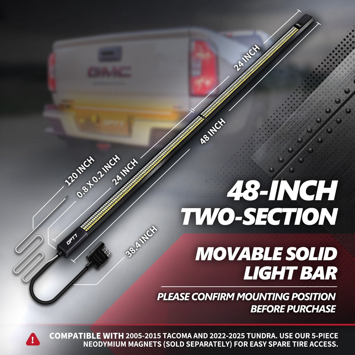 Redline Parlux Triple Row Tailgate Light Bar with Reverse & Sequential Turn Signals