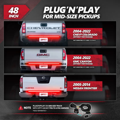 Redline Parlux Triple Row Tailgate Light Bar with Reverse & Sequential Turn Signals