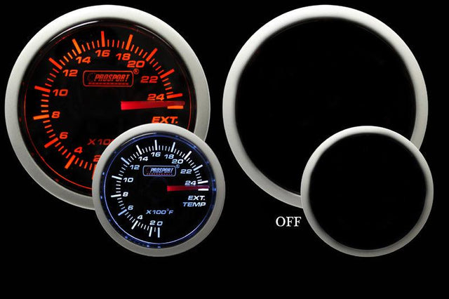 2-3/8" Amber / White - Exhaust Gas Temperature Gauge