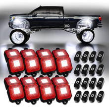 OPT7 Photon White 8PCS LED Rock Light w-Magnet Wide Angle Underglow Neon Lighting Kit