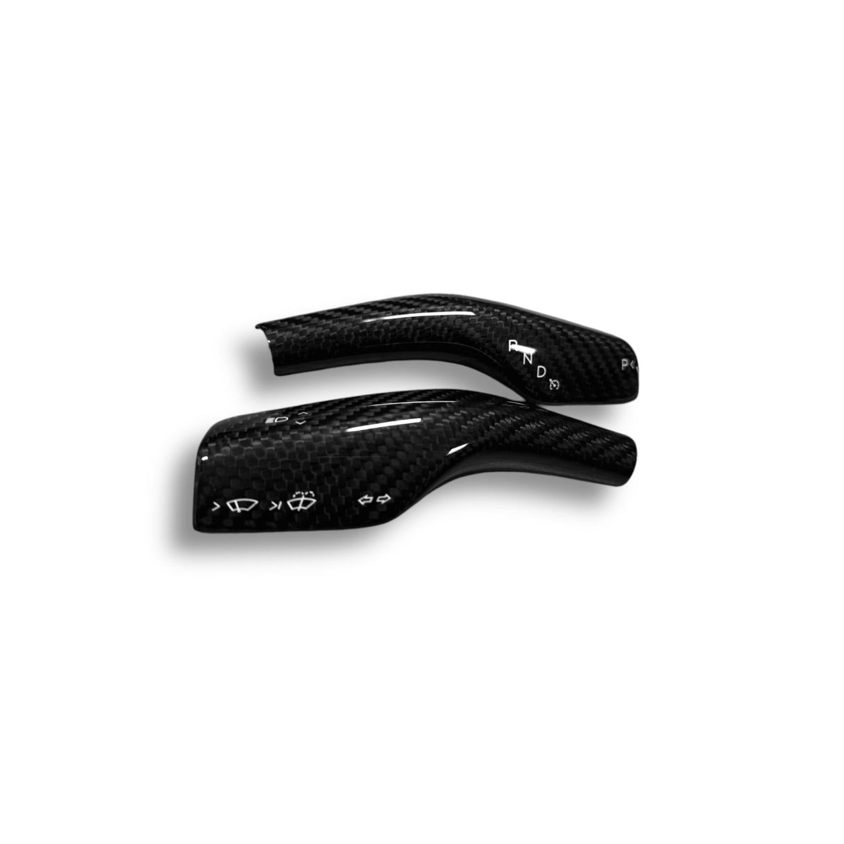Tesla Model 3 & Y Carbon Fiber Steering Shift Stalk Covers | Palenon Performance